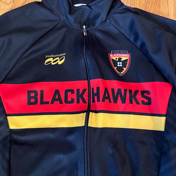Podium Wear Jacket Adult Large Saint Paul Blackhawks Soccer Track Mens - Picture 2 of 8